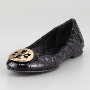 RARE Tory burch quilted patent flats